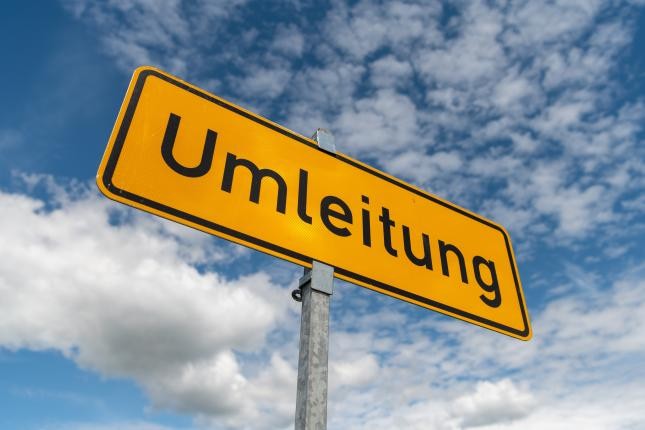 Umleitungsschild Umleitungsschild
