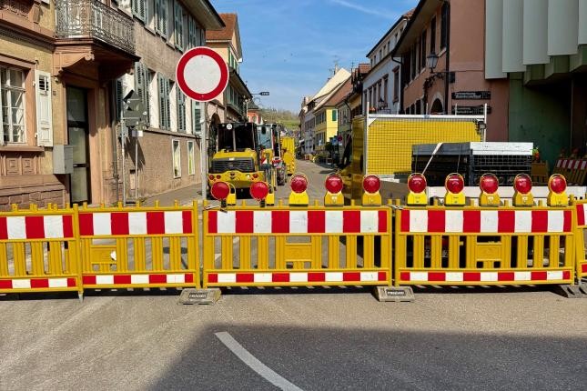 Baustelle auf der Bachenstraße Baustelle auf der Bachenstraße